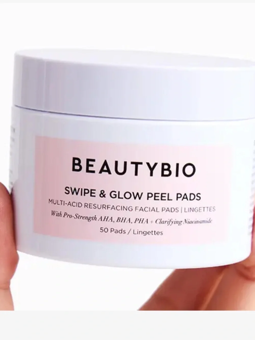 Beautybio Swipe and Glow Peel Pads multi acid resurfacing facial pads